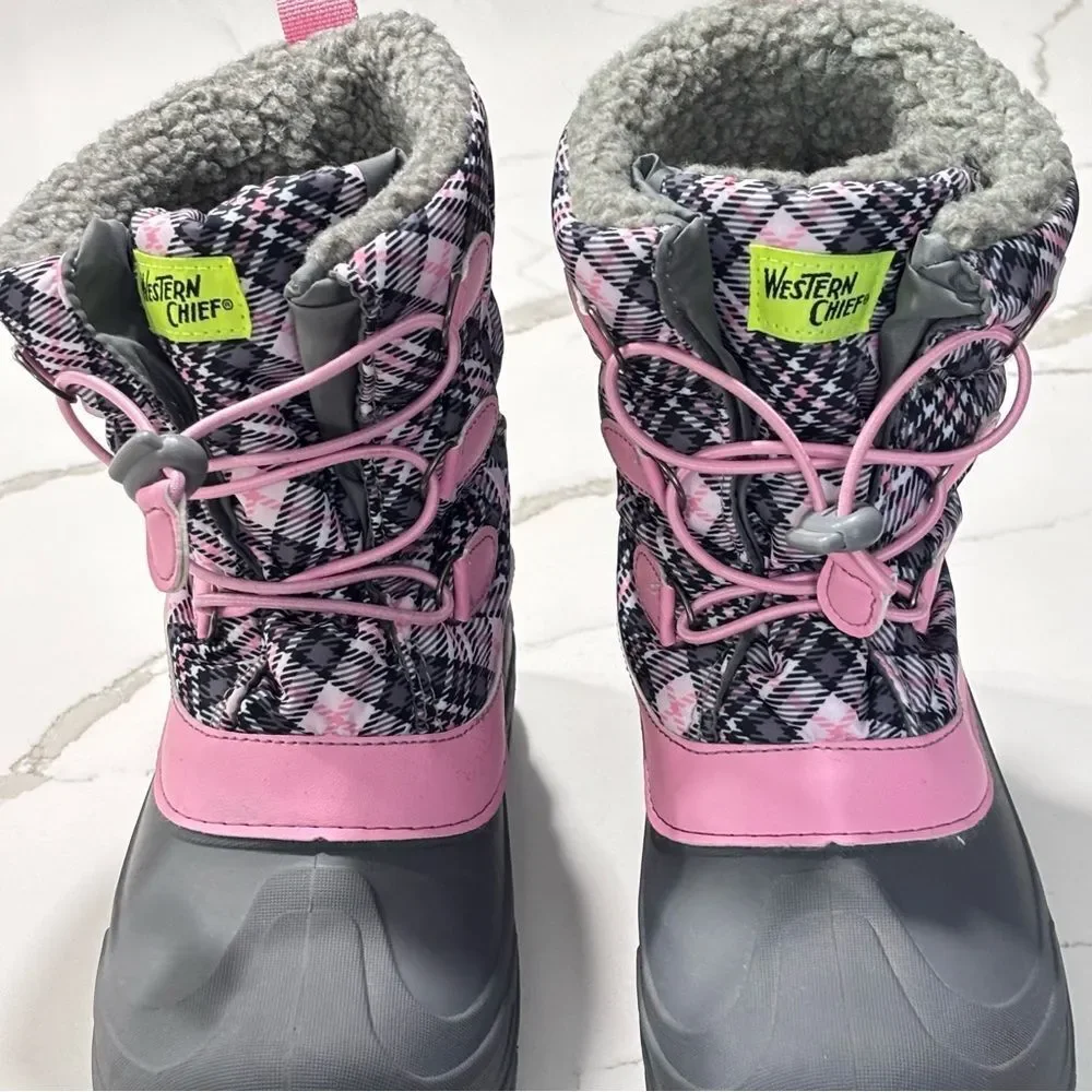 Western Chief | Snowden Sweet Plaid Big Girls Insulated Winter Snow Boots 5B
